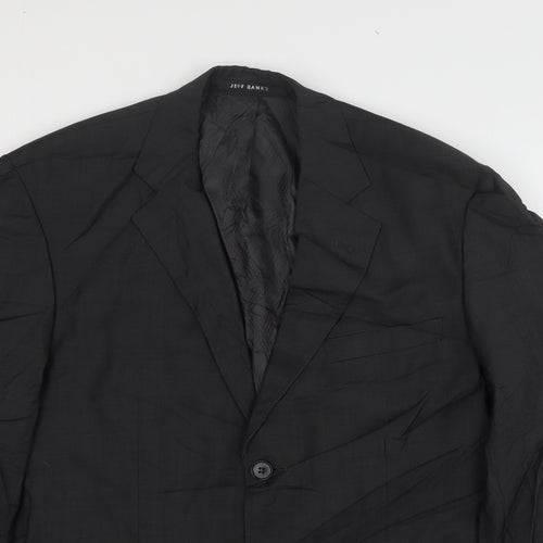 Jeff Banks Mens Grey Wool Jacket Suit Jacket Size 38
