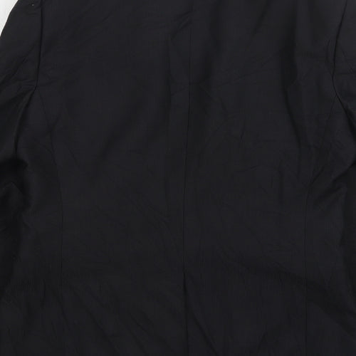Ventuno 21 Mens Black Striped Polyester Jacket Suit Jacket Size 38