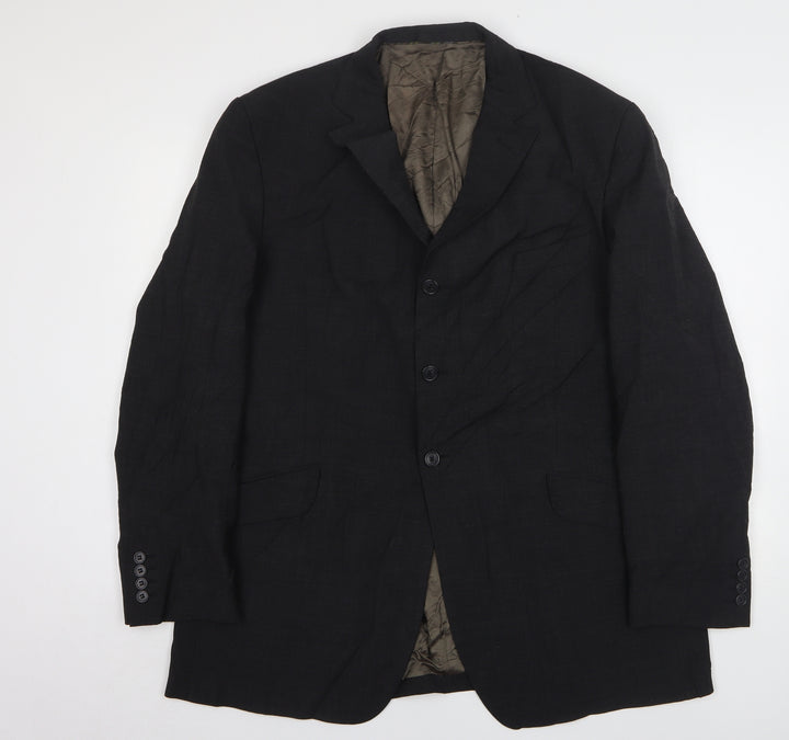 Impressions Mens Grey Wool Jacket Suit Jacket Size 40