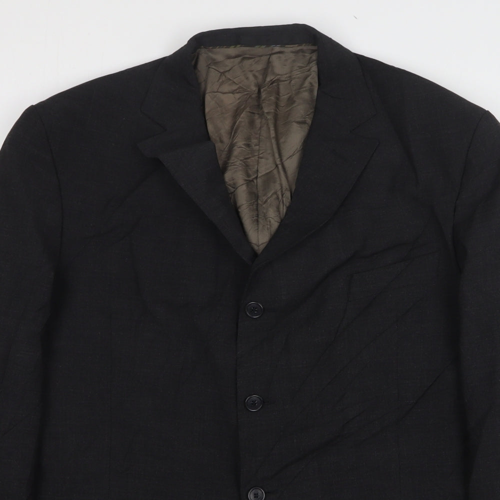 Impressions Mens Grey Wool Jacket Suit Jacket Size 40