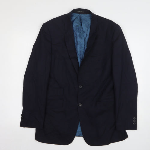 Steel & Jelly Mens Blue Wool Jacket Suit Jacket Size 40