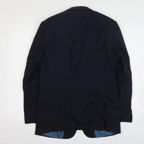 Steel & Jelly Mens Blue Wool Jacket Suit Jacket Size 40