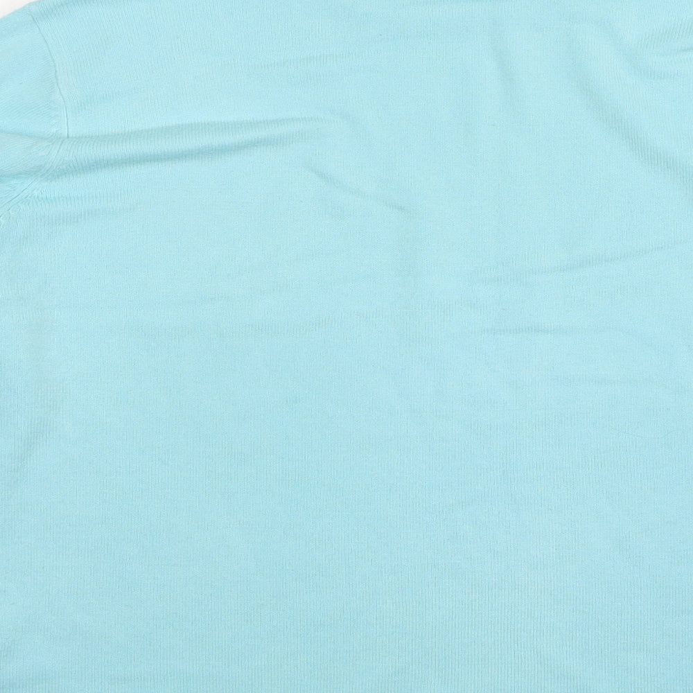 Bonmarché Womens Blue High Neck Acrylic Pullover Jumper Size L