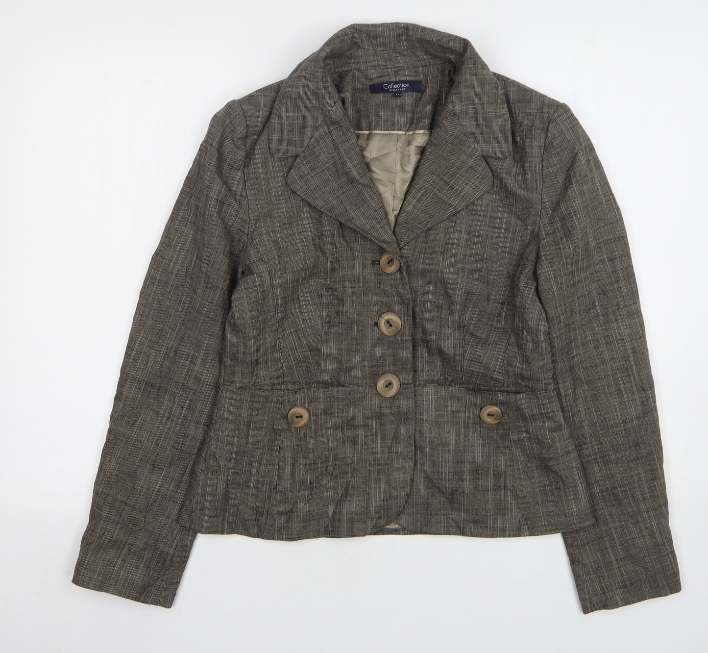 Debenhams Womens Brown Polyester Jacket Suit Jacket Size 16