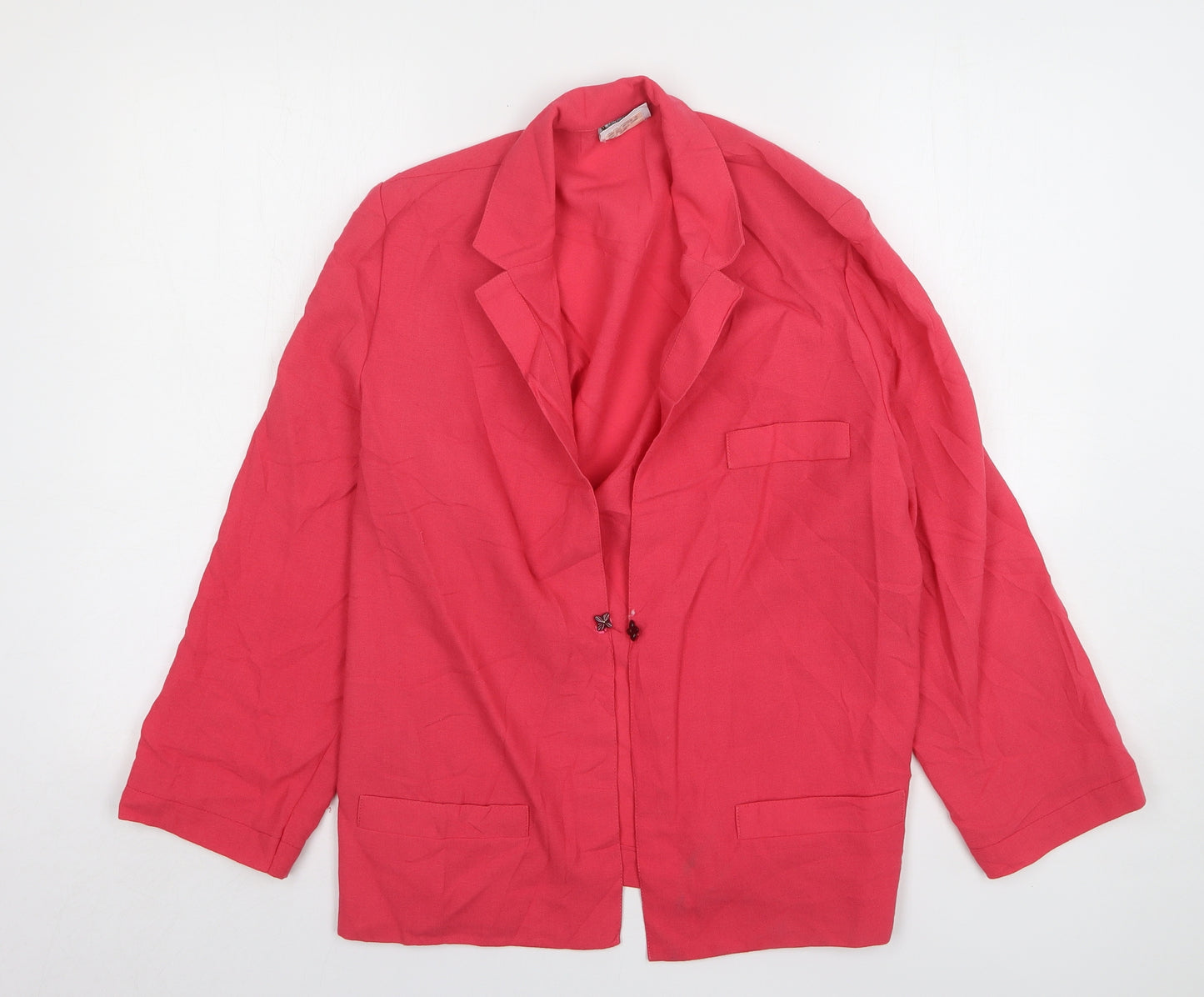 Jacques Vert Womens Pink Wool Jacket Blazer Size 12 - `