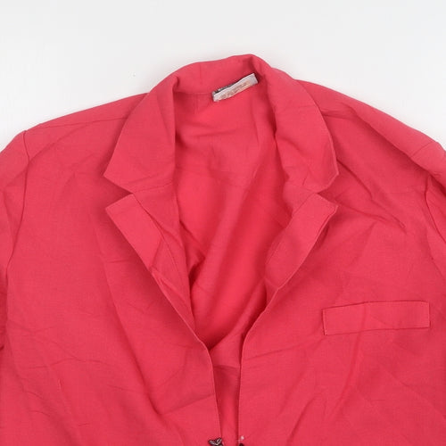Jacques Vert Womens Pink Wool Jacket Blazer Size 12 - `