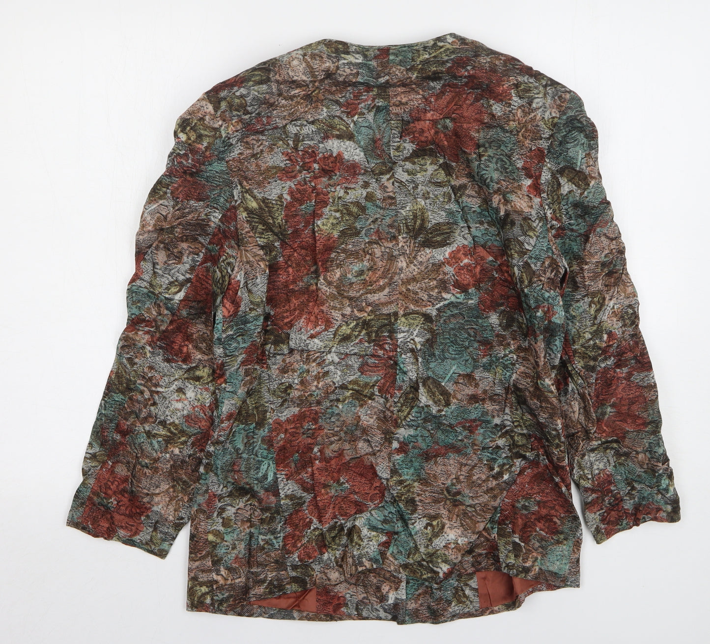 Klaus Steilman Womens Multicoloured Floral Cotton Jacket Blazer Size 10