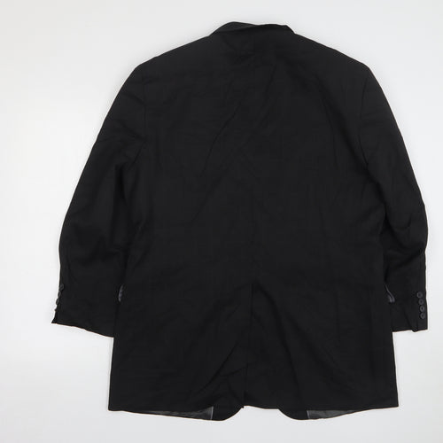 George Mens Black Polyester Jacket Suit Jacket Size 42