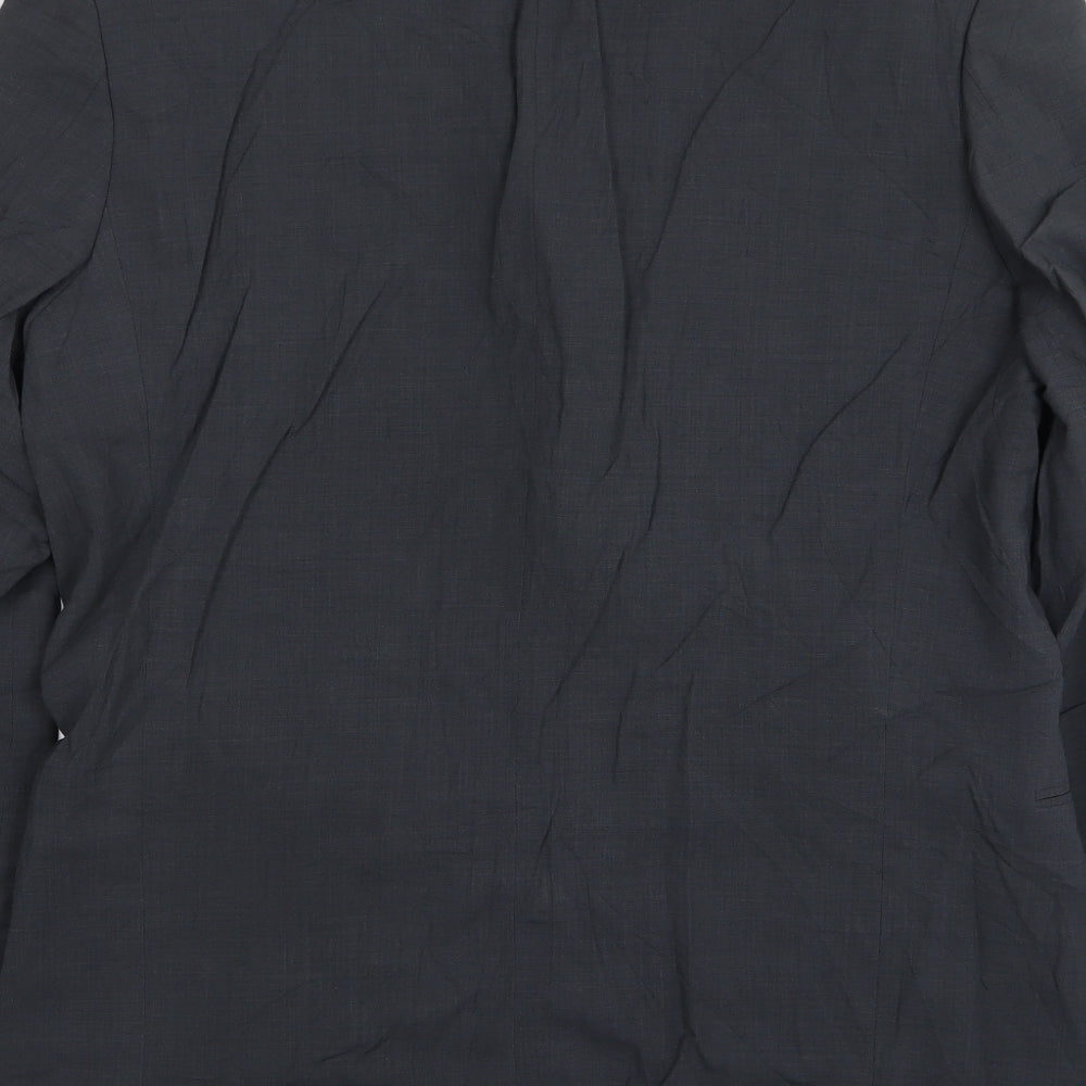 HUGO BOSS Mens Grey Wool Jacket Suit Jacket Size 44