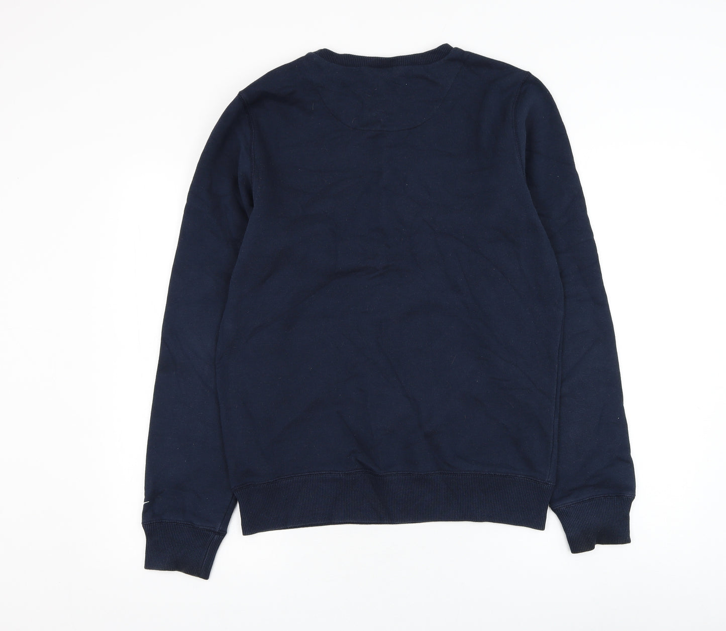 Nike Mens Blue Cotton Pullover Sweatshirt Size S