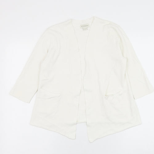 Monsoon Womens White Square Neck Viscose Cape Jumper Size 12