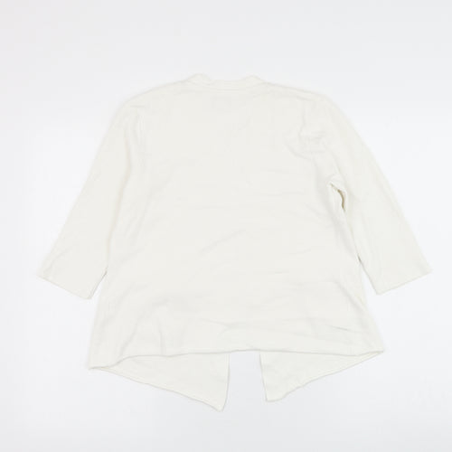 Monsoon Womens White Square Neck Viscose Cape Jumper Size 12