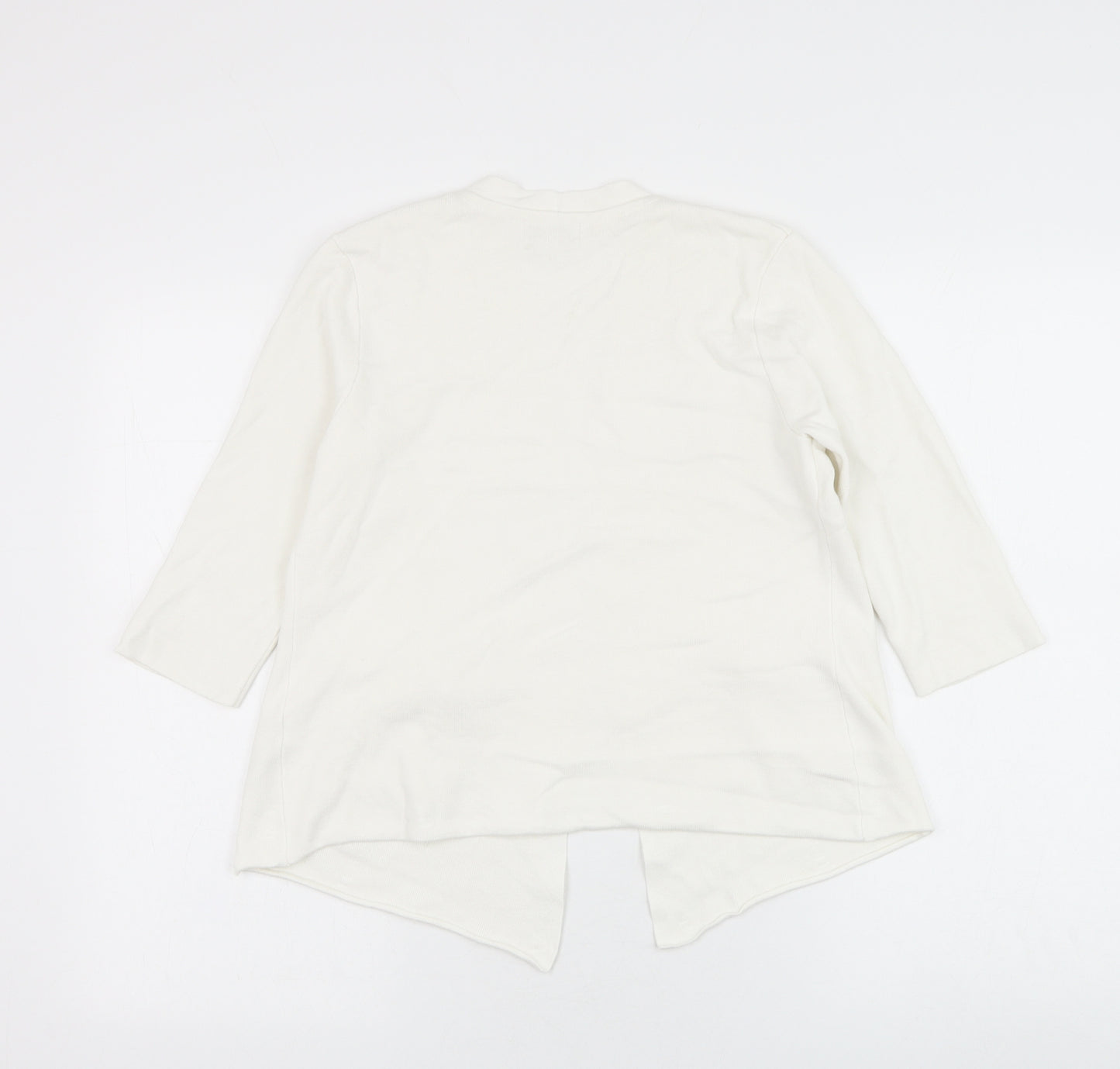 Monsoon Womens White Square Neck Viscose Cape Jumper Size 12