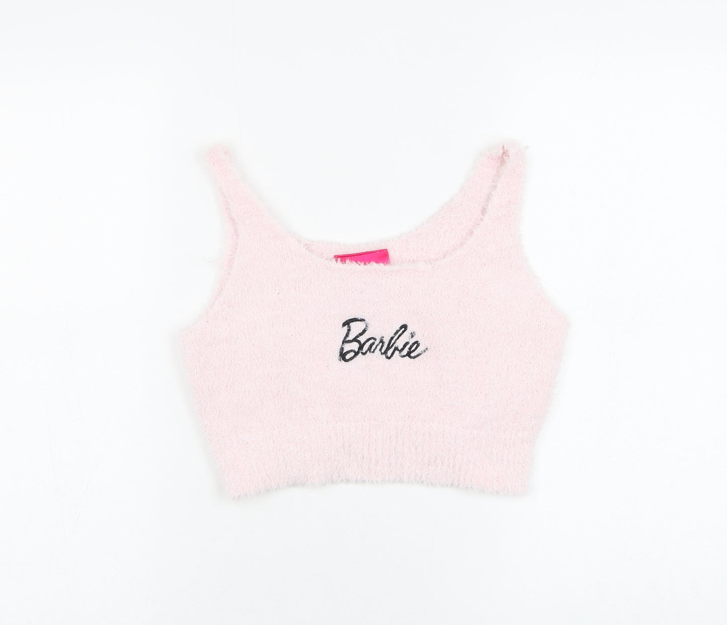 Primark Womens Pink Polyester Basic Tank Size 10 Round Neck - Barbie