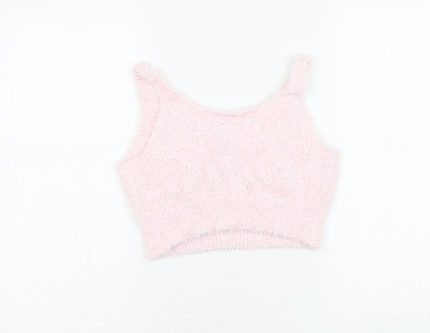 Primark Womens Pink Polyester Basic Tank Size 10 Round Neck - Barbie