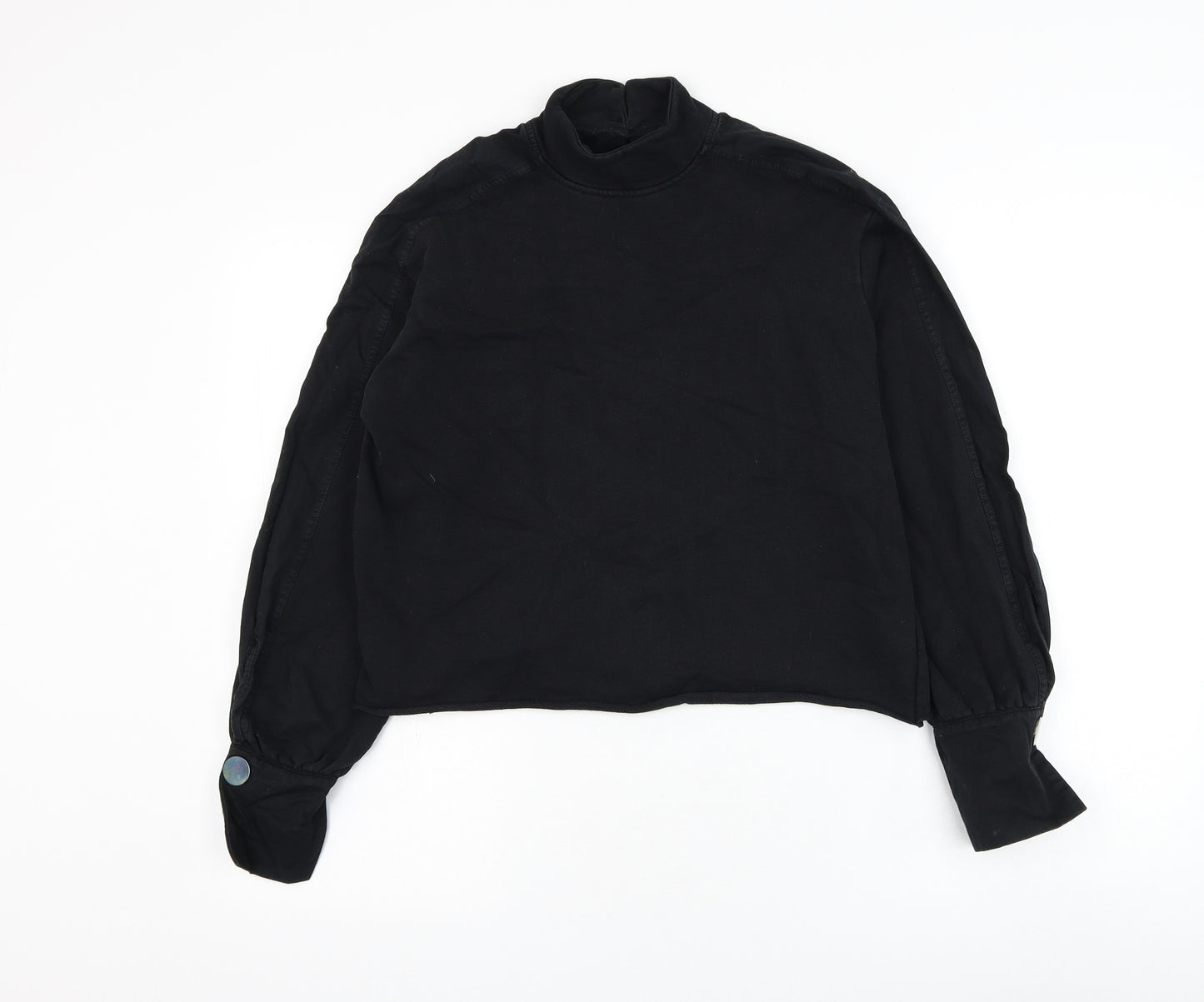 River Island Womens Black Polyester Pullover Sweatshirt Size S Pullover