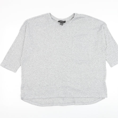 Primark Womens Grey Round Neck Polyester Pullover Jumper Size 14