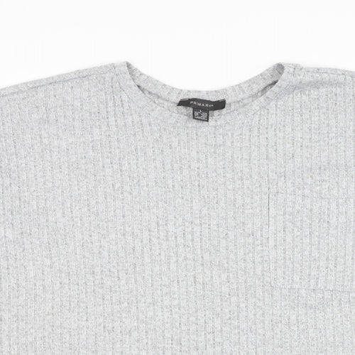 Primark Womens Grey Round Neck Polyester Pullover Jumper Size 14