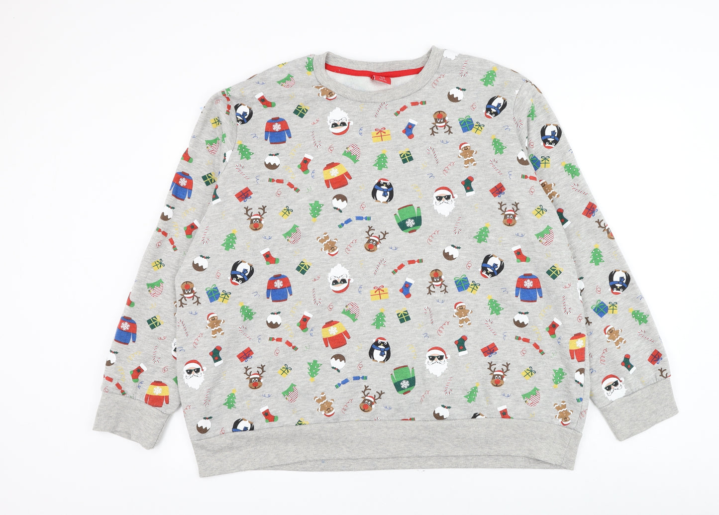 Star Womens Grey Polyester Pullover Sweatshirt Size 18 Pullover - Christmas