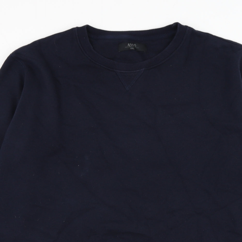 ACW85 Mens Blue Polyester Pullover Sweatshirt Size 2XL