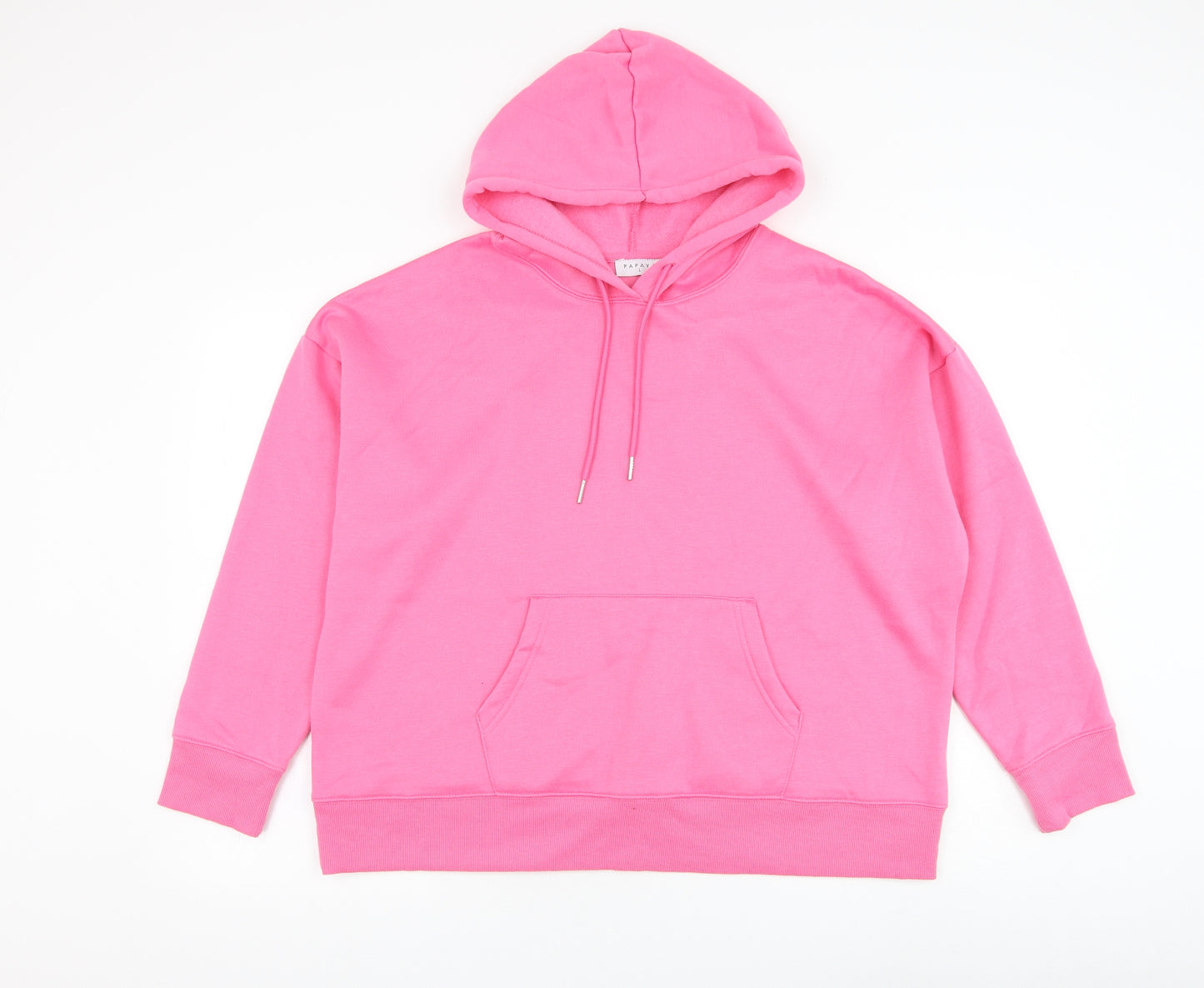 Papaya Womens Pink Polyester Pullover Hoodie Size L Pullover