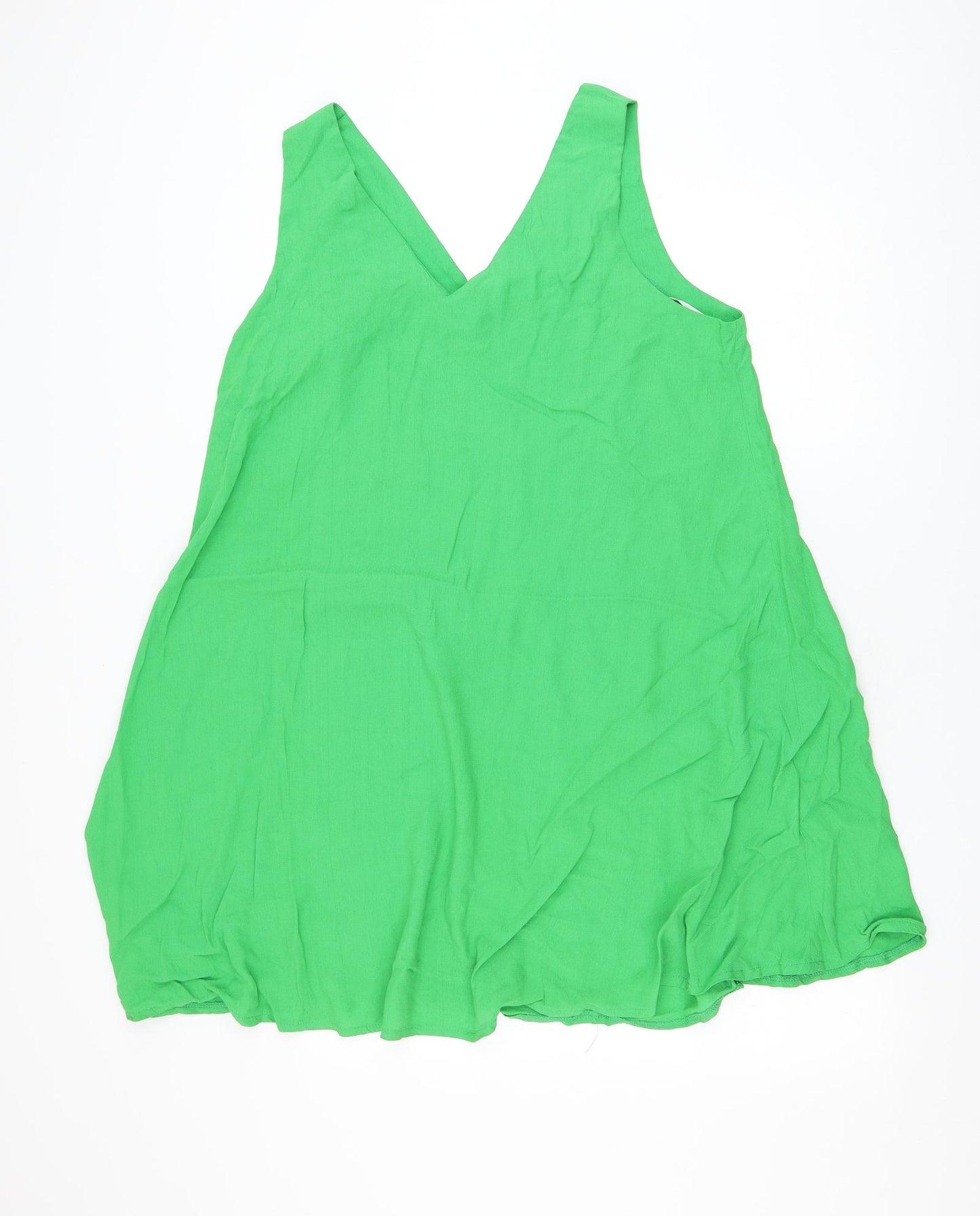 Atmosphere Womens Green Viscose Shift Size 16 V-Neck Pullover