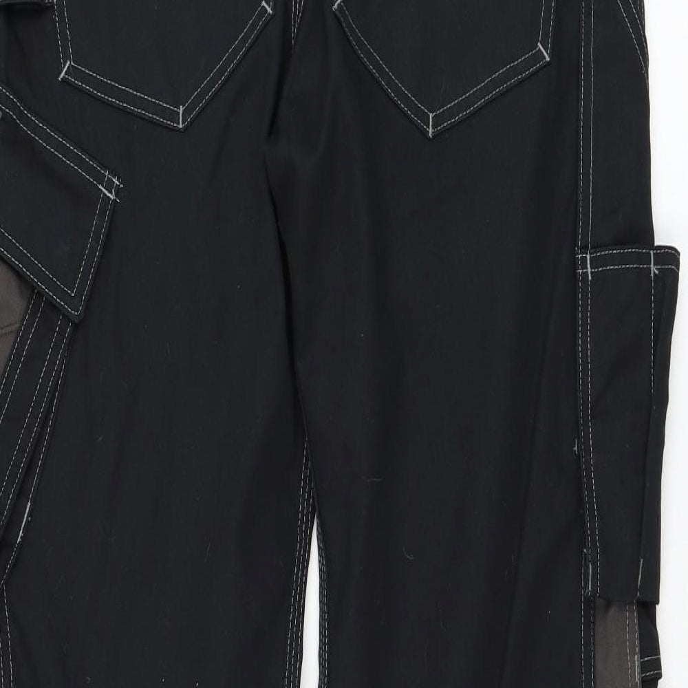 Mascot Mens Black Polyester Carpenter Trousers Size 32 in L31 in Regular Zip