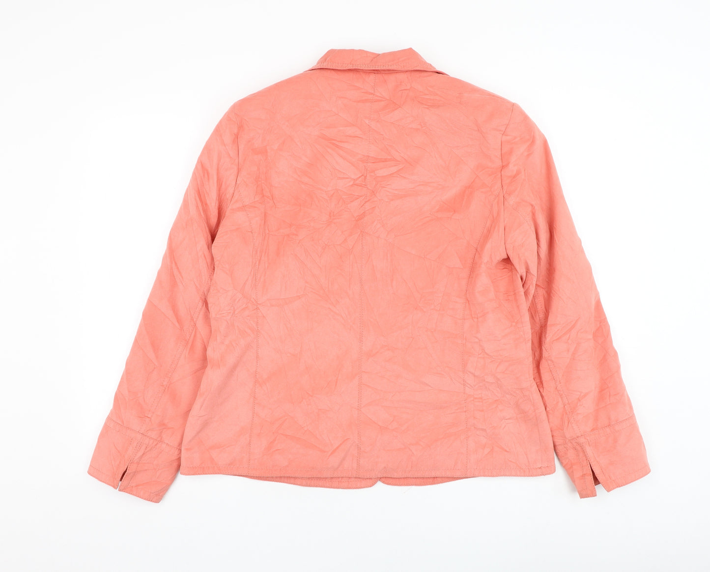 Kirsten Womens Pink Jacket Blazer Size 16 Zip