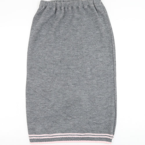 Preworn Womens Grey Acrylic Straight & Pencil Skirt Size 10