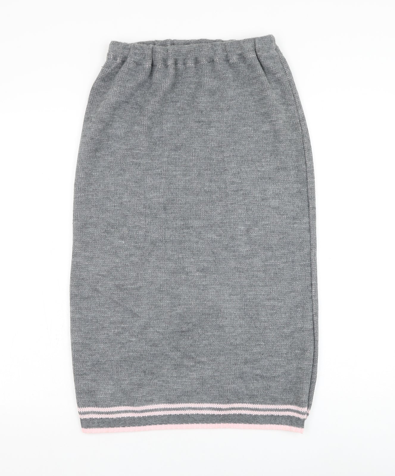 Preworn Womens Grey Acrylic Straight & Pencil Skirt Size 10