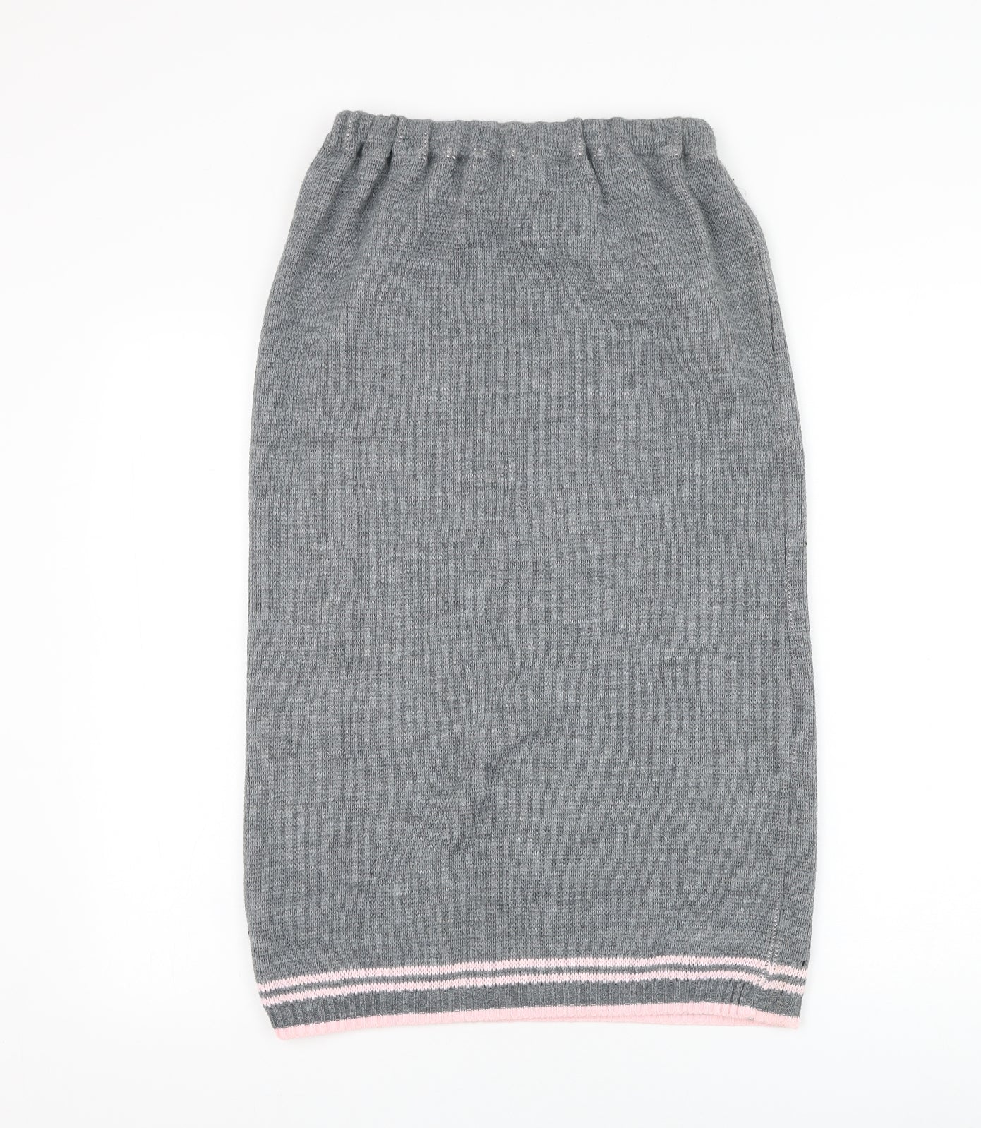 Preworn Womens Grey Acrylic Straight & Pencil Skirt Size 10
