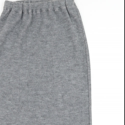 Preworn Womens Grey Acrylic Straight & Pencil Skirt Size 10