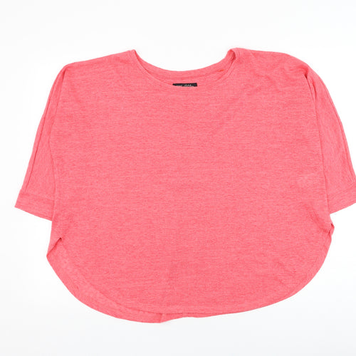 NEXT Womens Pink Round Neck Polyester Pullover Jumper Size 12