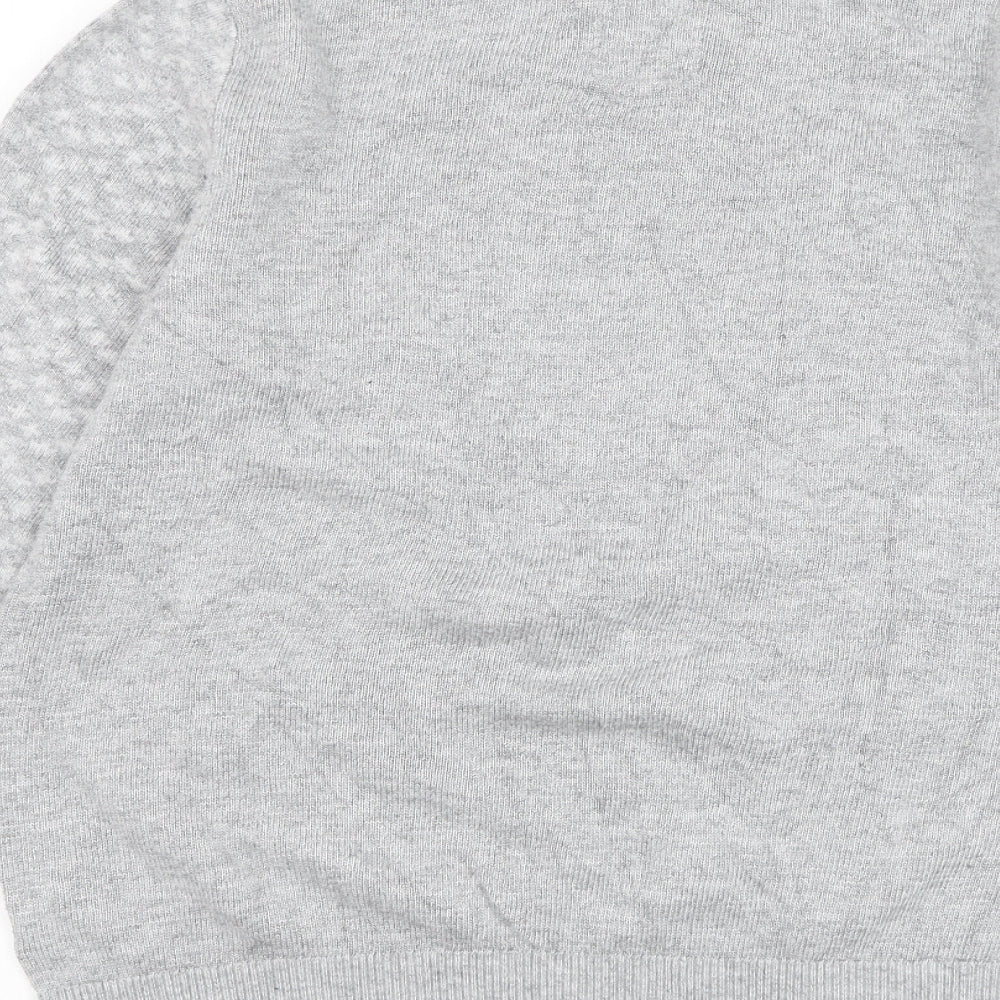 Debenhams Womens Grey Round Neck Nylon Pullover Jumper Size 16 - Christmas, Reindeer