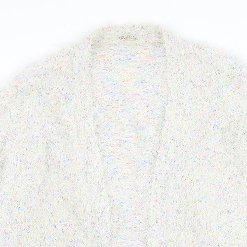 BHS Womens Ivory Square Neck Polyester Cardigan Jumper Size 14