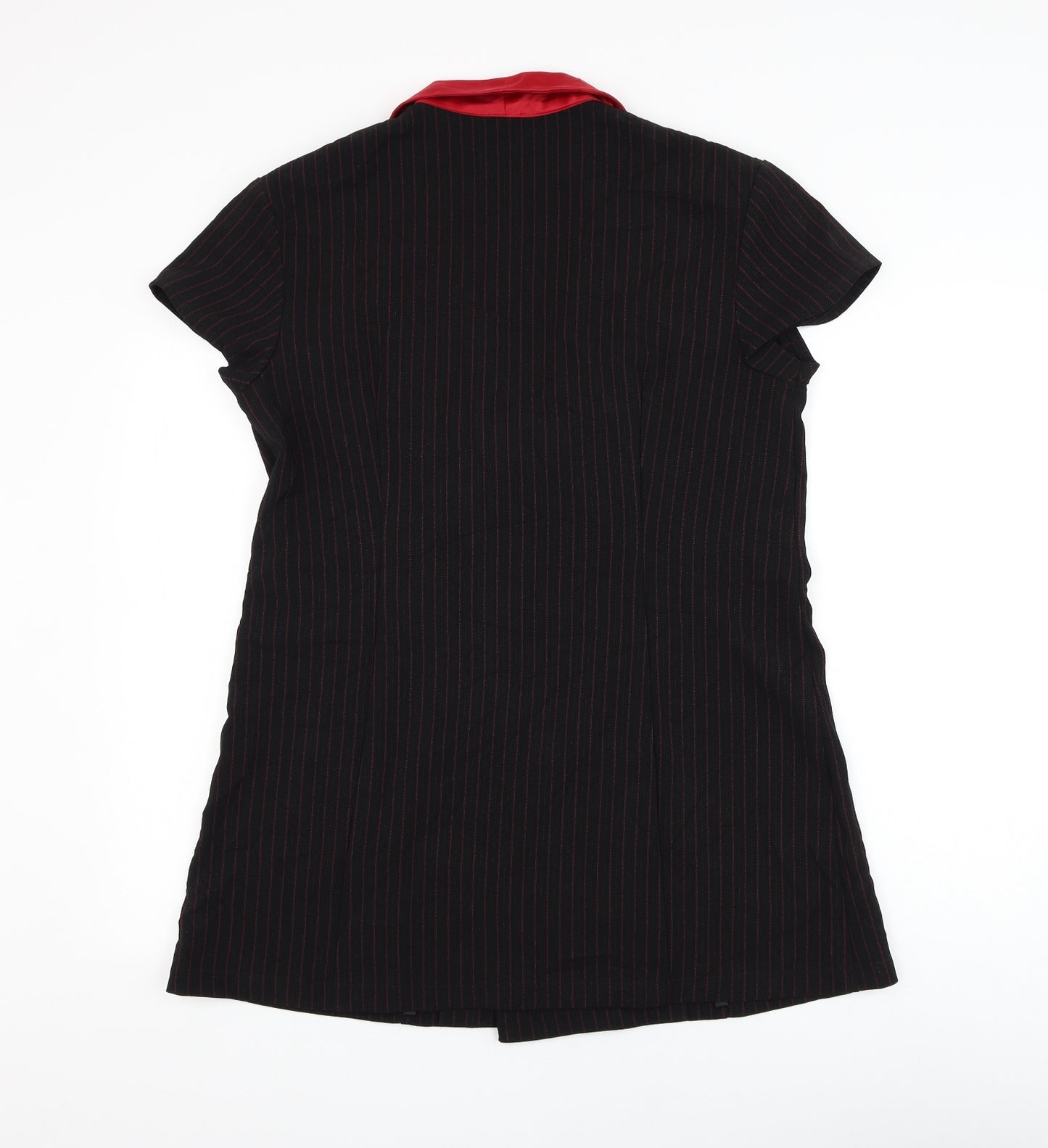 Ann Summers Womens Black Striped Polyester Tunic Blouse Size 18 Collared - Costume