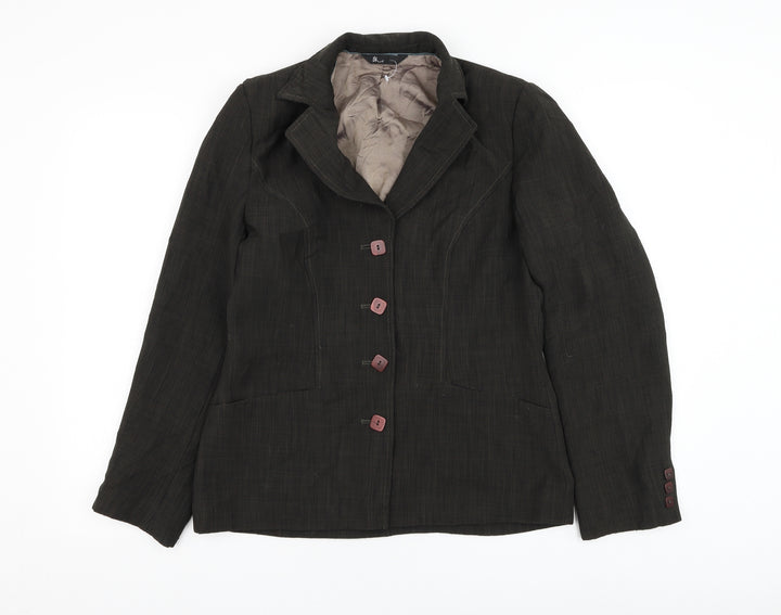BHS Womens Green Jacket Blazer Size 10 Button