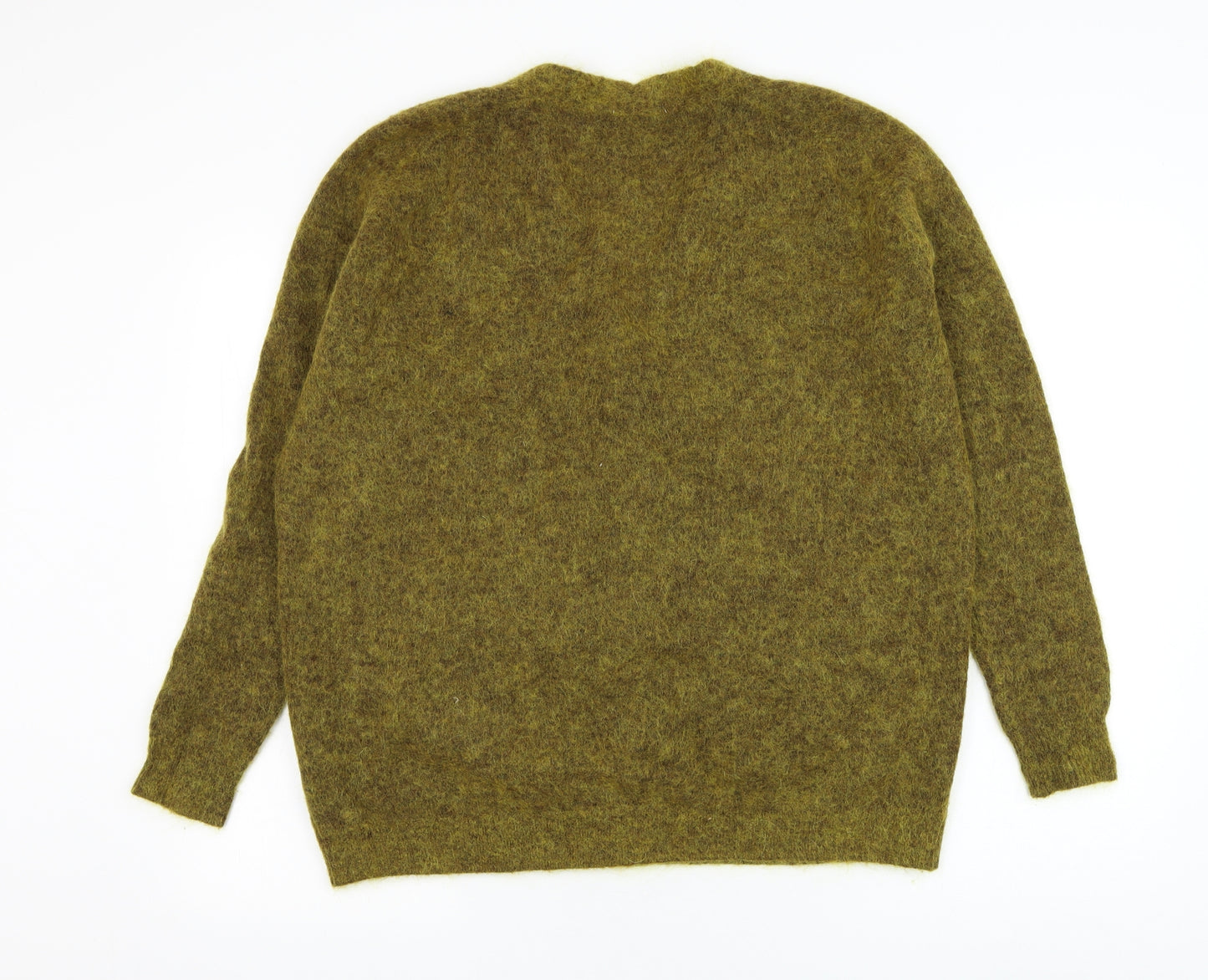 H&M Womens Yellow V-Neck Polyamide Cardigan Jumper Size S
