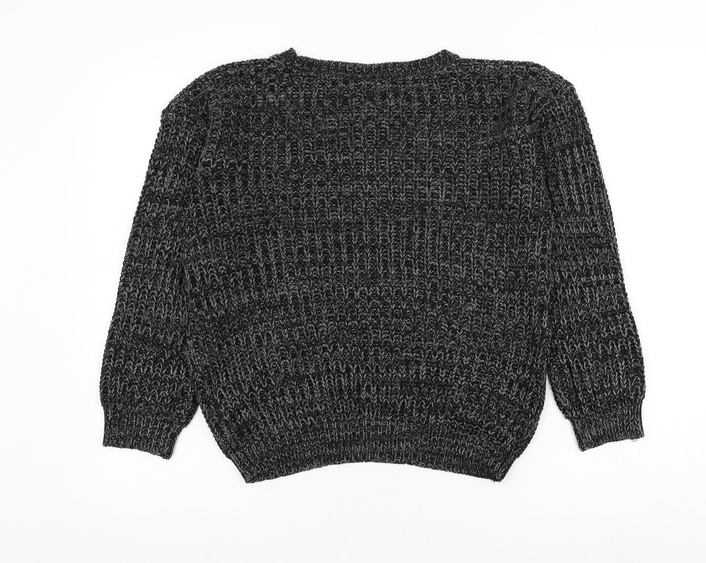 Lee Cooper Womens Grey Round Neck Acrylic Pullover Jumper Size 10