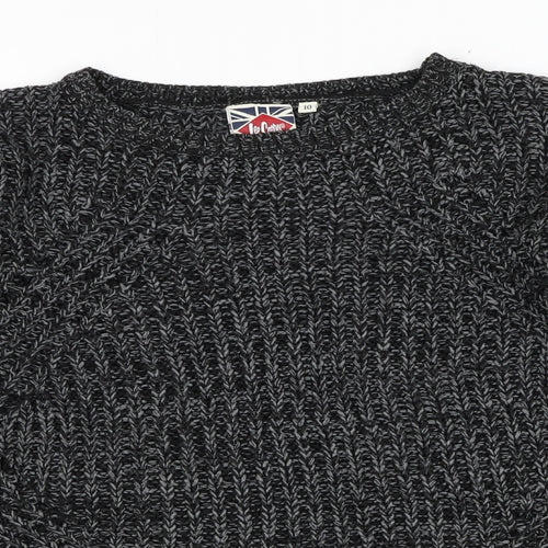 Lee Cooper Womens Grey Round Neck Acrylic Pullover Jumper Size 10