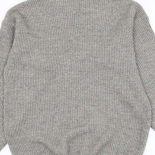 Club Member Mens Green Roll Neck Acrylic Henley Jumper Size S