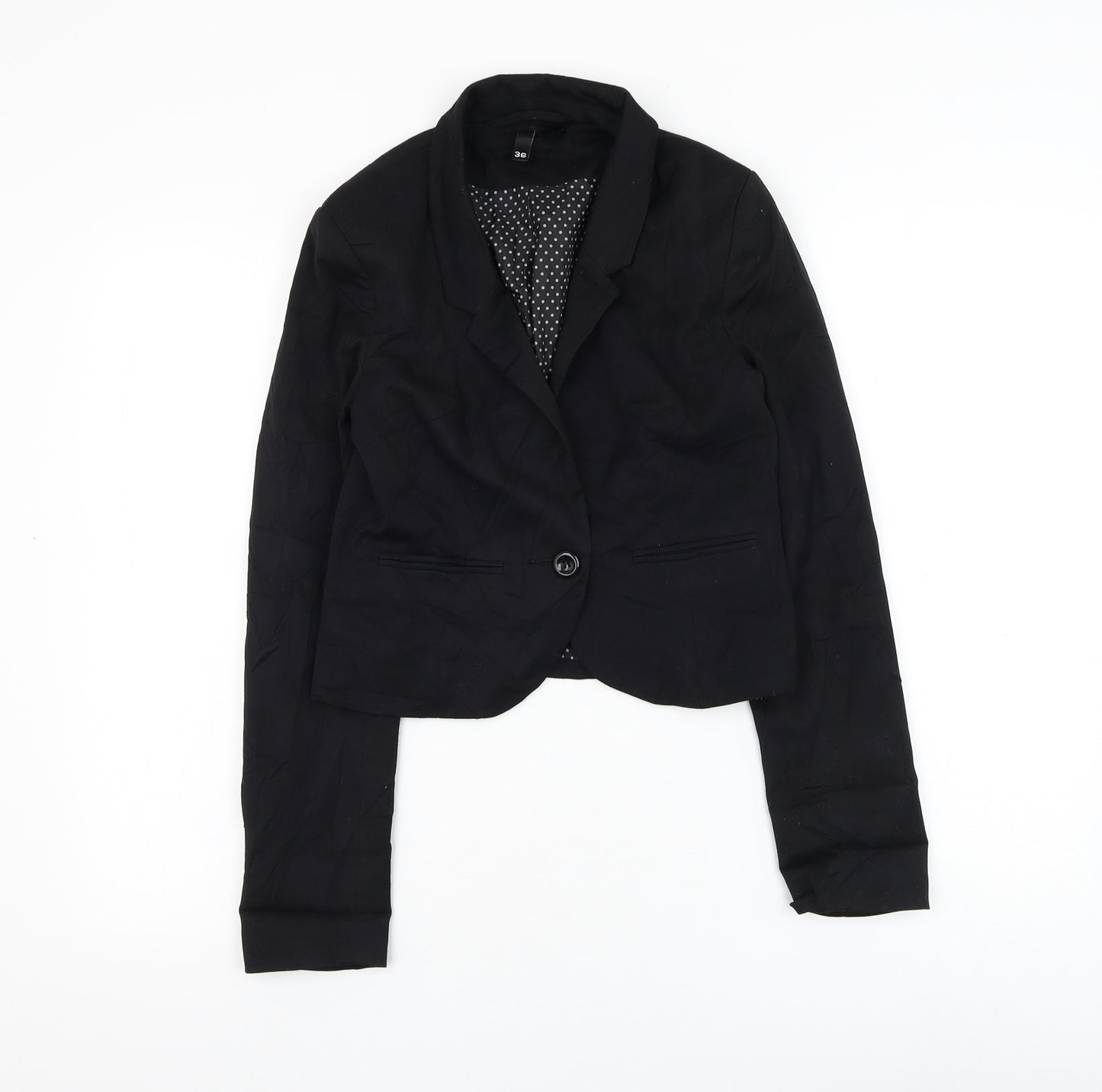 Divided by H&M Womens Black Jacket Blazer Size 8 Button