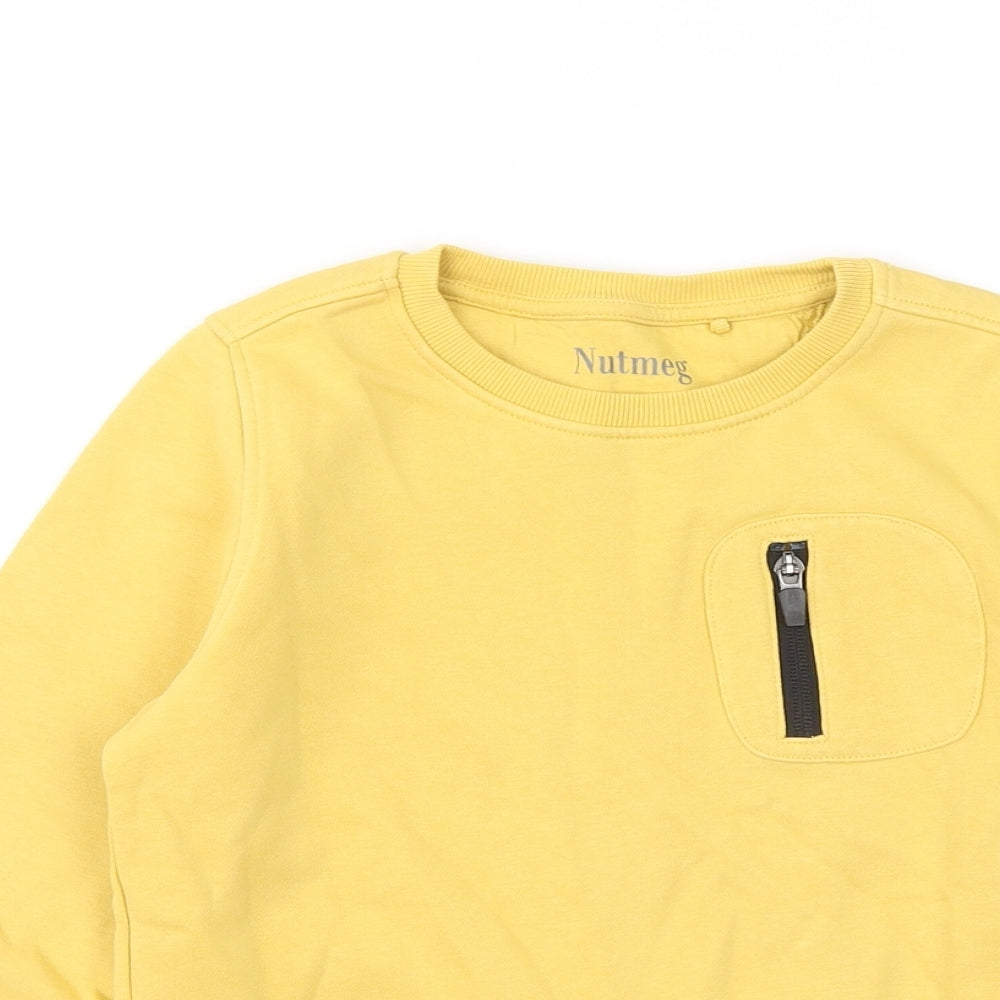 Nutmeg Boys Yellow Cotton Pullover Sweatshirt Size 7-8 Years