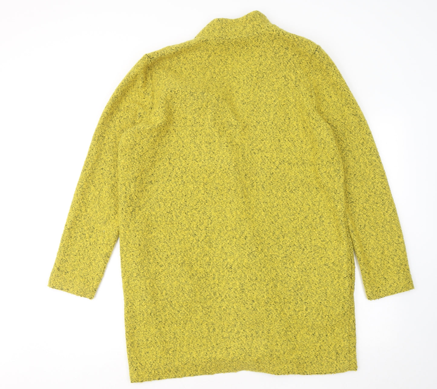 F&F Womens Yellow V-Neck Polyester Cardigan Jumper Size 16