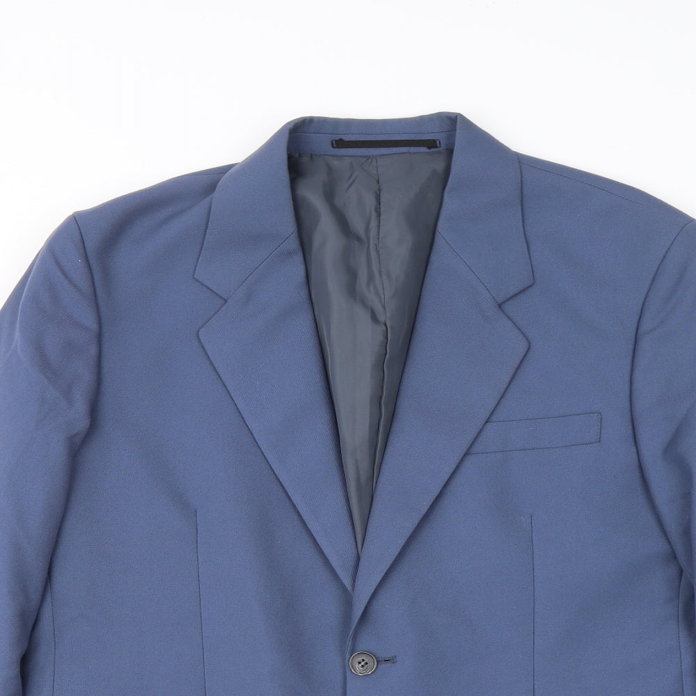 Premier MAN Mens Blue Polyester Jacket Suit Jacket Size 40