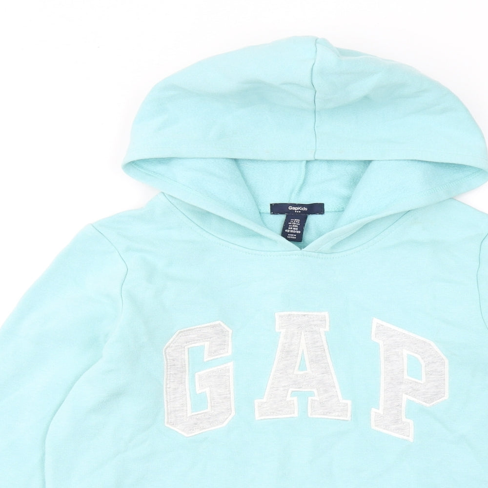 Gap Girls Blue Cotton Pullover Hoodie Size 13 Years