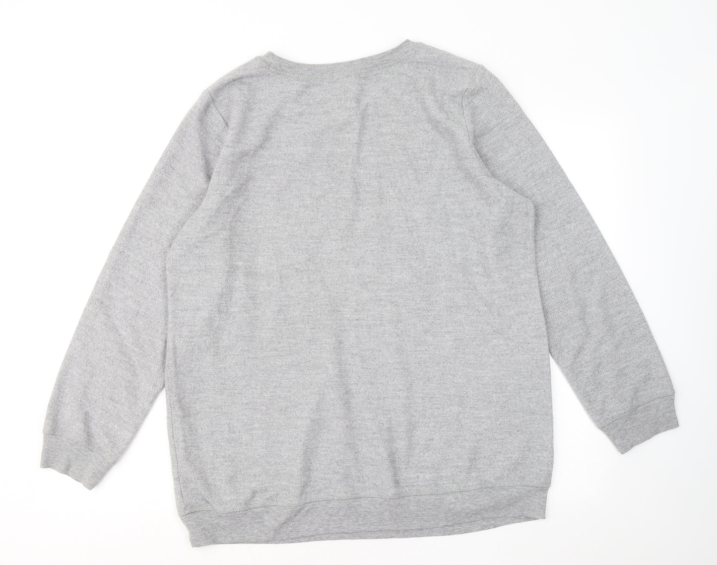 George Womens Grey Round Neck Polyester Pullover Jumper Size 16 - Smile