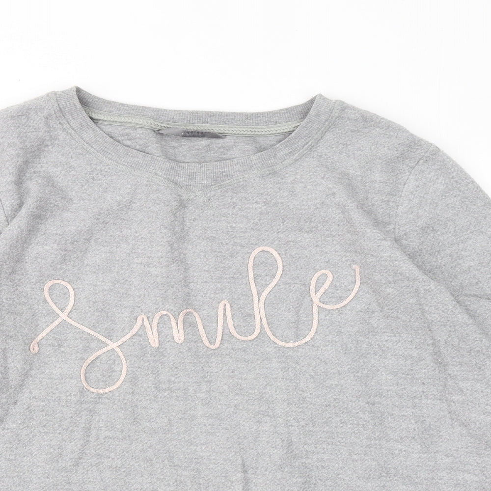 George Womens Grey Round Neck Polyester Pullover Jumper Size 16 - Smile