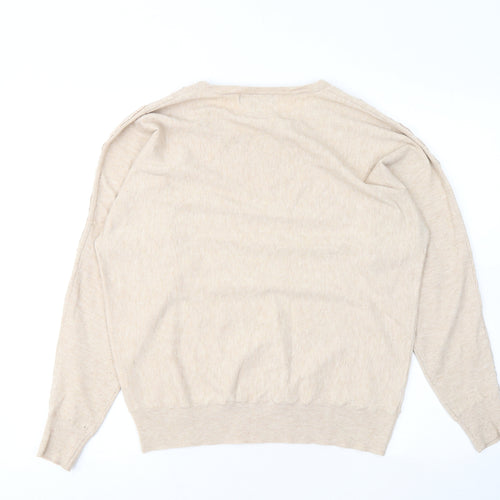 Primark Womens Beige Round Neck Polyester Pullover Jumper Size 12