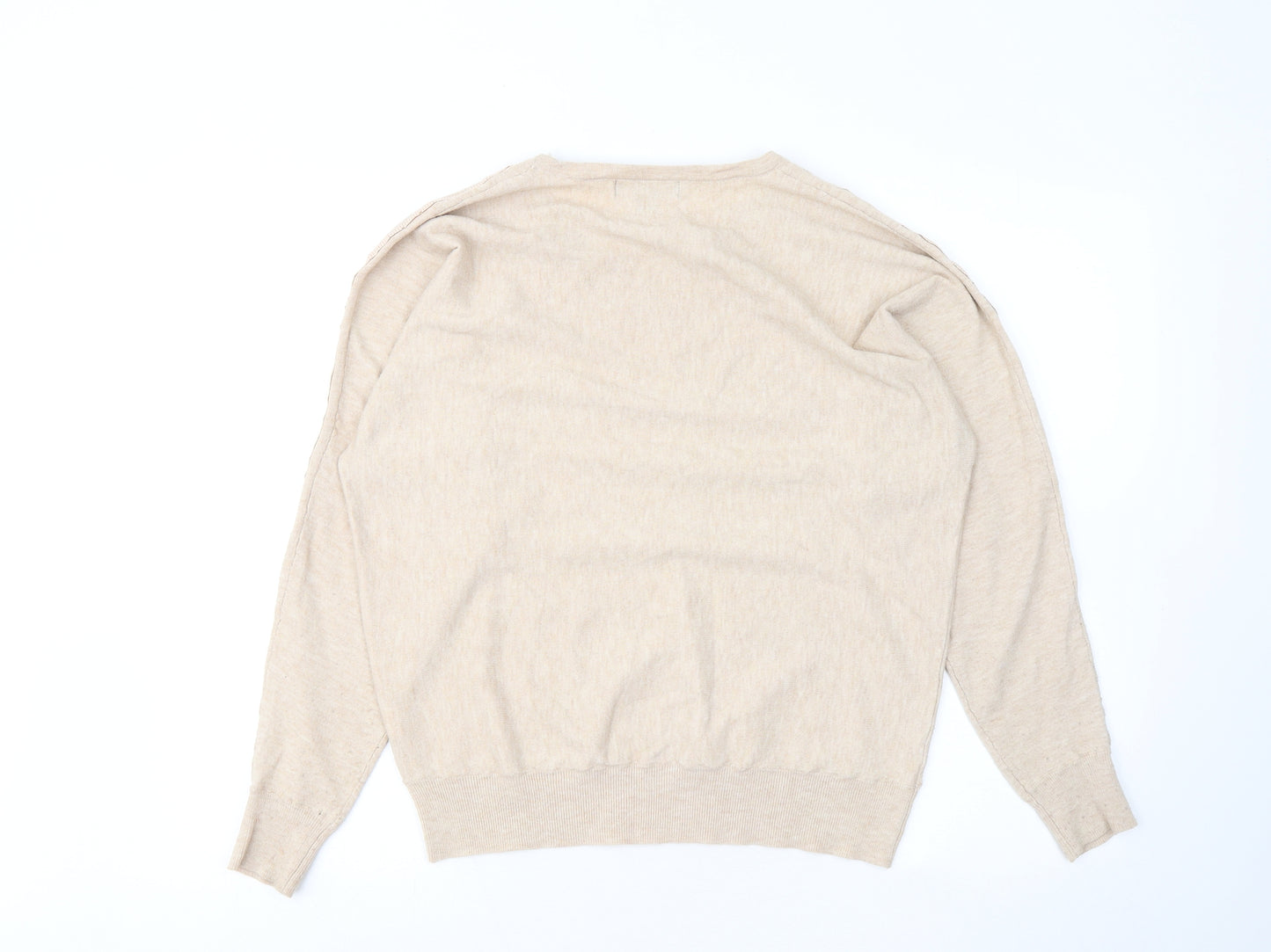 Primark Womens Beige Round Neck Polyester Pullover Jumper Size 12